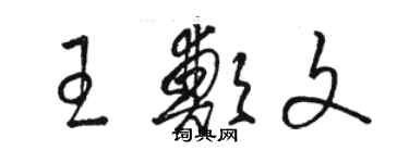 駱恆光王鄭文草書個性簽名怎么寫