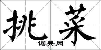 翁闓運挑菜楷書怎么寫