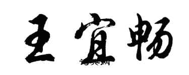 胡問遂王宜暢行書個性簽名怎么寫