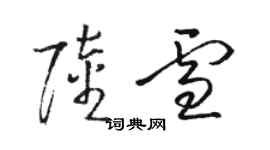 駱恆光陸雪草書個性簽名怎么寫