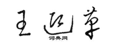 駱恆光王迎革草書個性簽名怎么寫