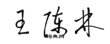 駱恆光王陳林草書個性簽名怎么寫