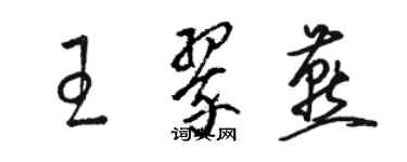 駱恆光王翠燕草書個性簽名怎么寫