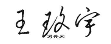 駱恆光王玫宇草書個性簽名怎么寫