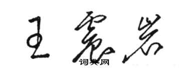 駱恆光王震岩草書個性簽名怎么寫