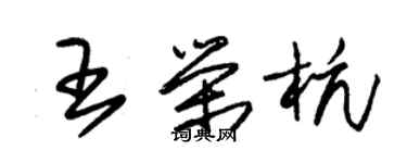 朱錫榮王榮杭草書個性簽名怎么寫