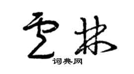 曾慶福盧林草書個性簽名怎么寫