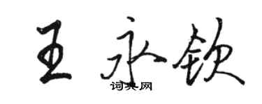 駱恆光王永欽行書個性簽名怎么寫