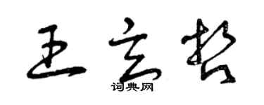 曾慶福王玄哲草書個性簽名怎么寫