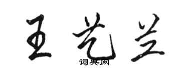 駱恆光王藝蘭行書個性簽名怎么寫