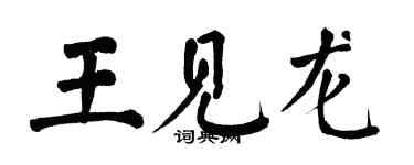 翁闓運王見龍楷書個性簽名怎么寫
