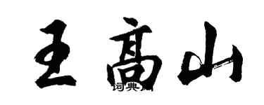 胡問遂王高山行書個性簽名怎么寫