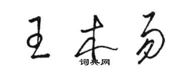 駱恆光王木易草書個性簽名怎么寫