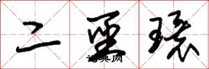 朱錫榮二聖環草書怎么寫