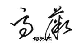 駱恆光高薇草書個性簽名怎么寫