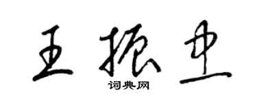 梁錦英王振忠草書個性簽名怎么寫