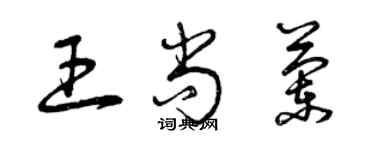 曾慶福王尚蘭草書個性簽名怎么寫