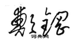 駱恆光鄭鋼草書個性簽名怎么寫