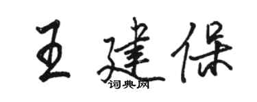 駱恆光王建保行書個性簽名怎么寫