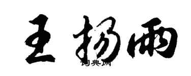 胡問遂王揚雨行書個性簽名怎么寫