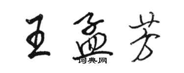 駱恆光王孟芳行書個性簽名怎么寫