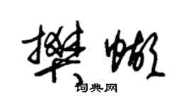 朱錫榮樊蝴草書個性簽名怎么寫