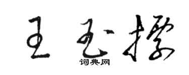駱恆光王玉標草書個性簽名怎么寫