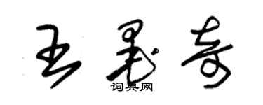 朱錫榮王墨奇草書個性簽名怎么寫