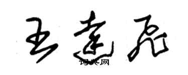 朱錫榮王達飛草書個性簽名怎么寫