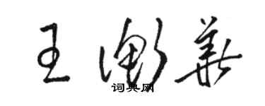 駱恆光王衡華草書個性簽名怎么寫