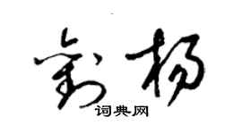 梁錦英劉楊草書個性簽名怎么寫