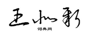 曾慶福王北新草書個性簽名怎么寫