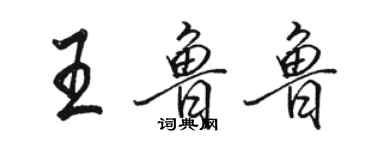 駱恆光王魯魯行書個性簽名怎么寫