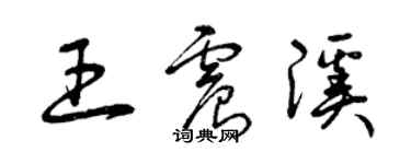 曾慶福王震溪草書個性簽名怎么寫