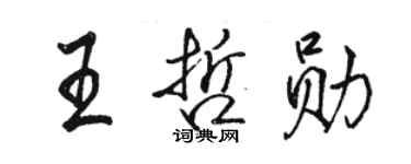 駱恆光王哲勛行書個性簽名怎么寫