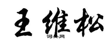 胡問遂王維松行書個性簽名怎么寫
