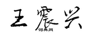 曾慶福王震興行書個性簽名怎么寫