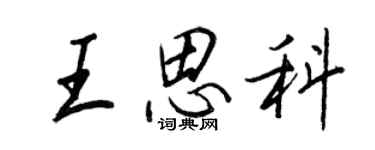 王正良王思科行書個性簽名怎么寫