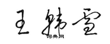 駱恆光王韓雪草書個性簽名怎么寫