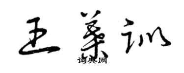 曾慶福王葉訓草書個性簽名怎么寫