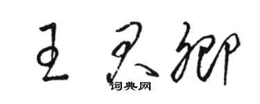 駱恆光王君卿草書個性簽名怎么寫