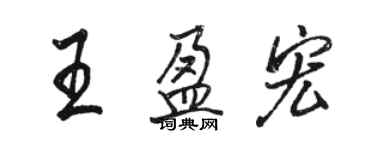 駱恆光王盈宏行書個性簽名怎么寫
