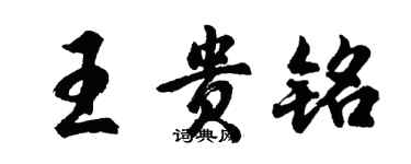 胡問遂王貴銘行書個性簽名怎么寫