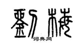 曾慶福劉梅篆書個性簽名怎么寫