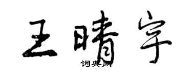 曾慶福王晴宇行書個性簽名怎么寫