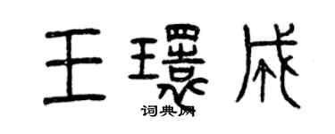 曾慶福王環成篆書個性簽名怎么寫