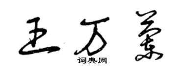 曾慶福王萬蘭草書個性簽名怎么寫