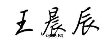 王正良王晨辰行書個性簽名怎么寫