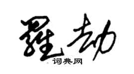朱錫榮羅劫草書個性簽名怎么寫