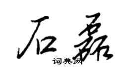王正良石磊行書個性簽名怎么寫